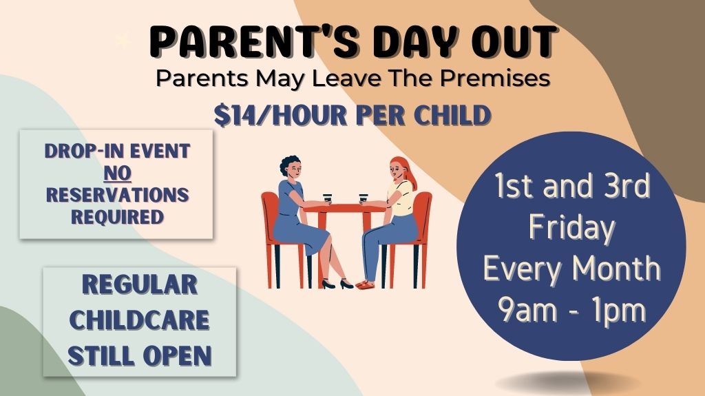Parents shopping and leaving kids at day care or child care.