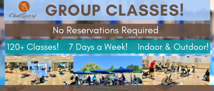 Over 120 classes available. Group classes and outdoor classes.